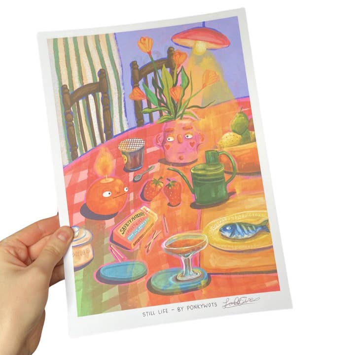 Kunstdruk 'Still Life' van PonkyWots voor wholesale door PonkyWots