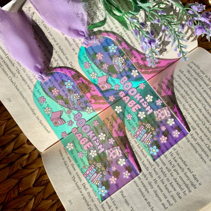 Marcapáginas Holográfico Iridiscente de Acrílico para Amantes de los Libros para venta al por mayor de Emilee on Crafts