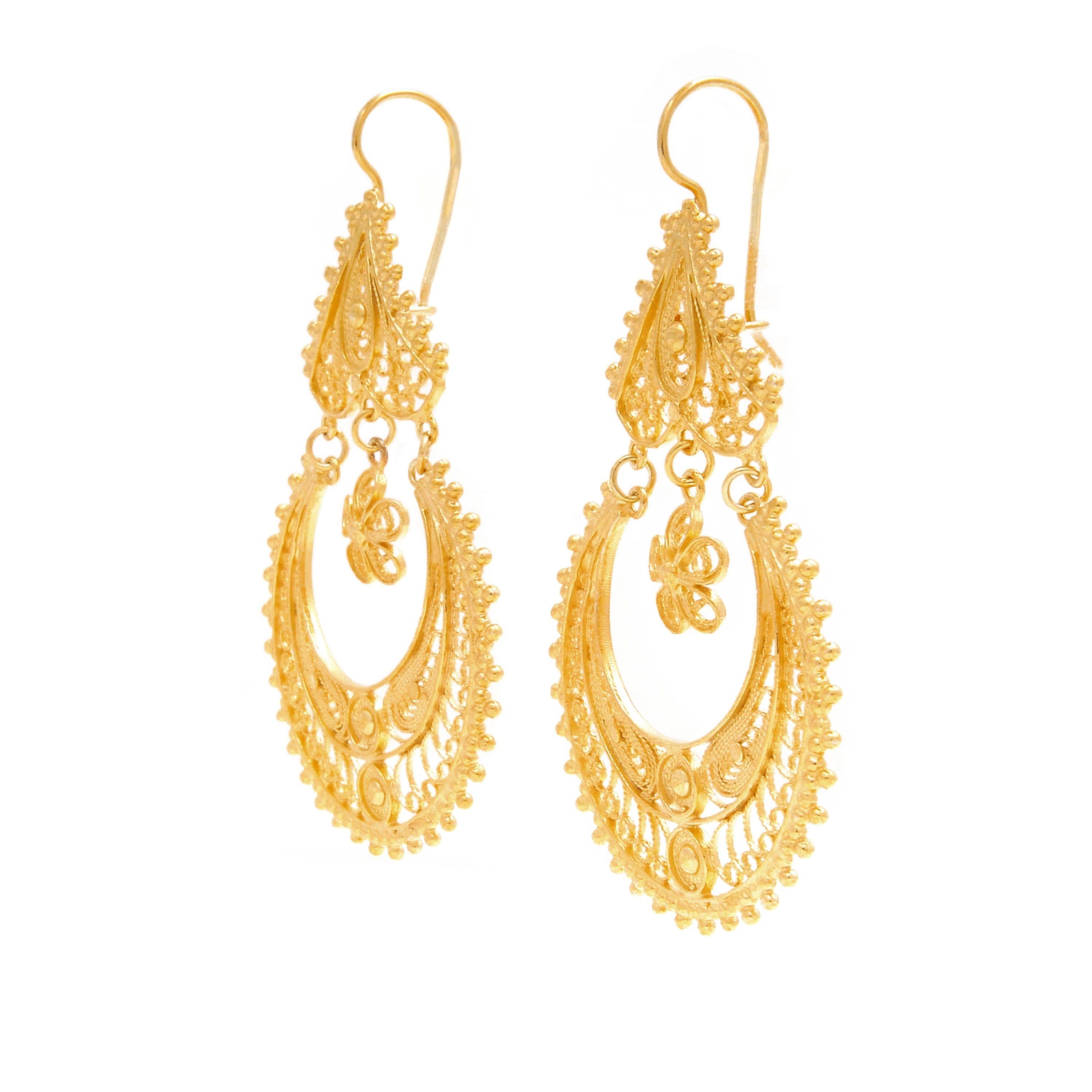 PORTUGAL JEWELS - Wholesale Dangle Earrings - Earrings Arrecadas Ciclo in Gold Plated Silver3