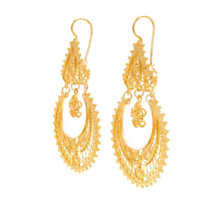 PORTUGAL JEWELS - Wholesale Dangle Earrings - Earrings Arrecadas Ciclo in Gold Plated Silver3