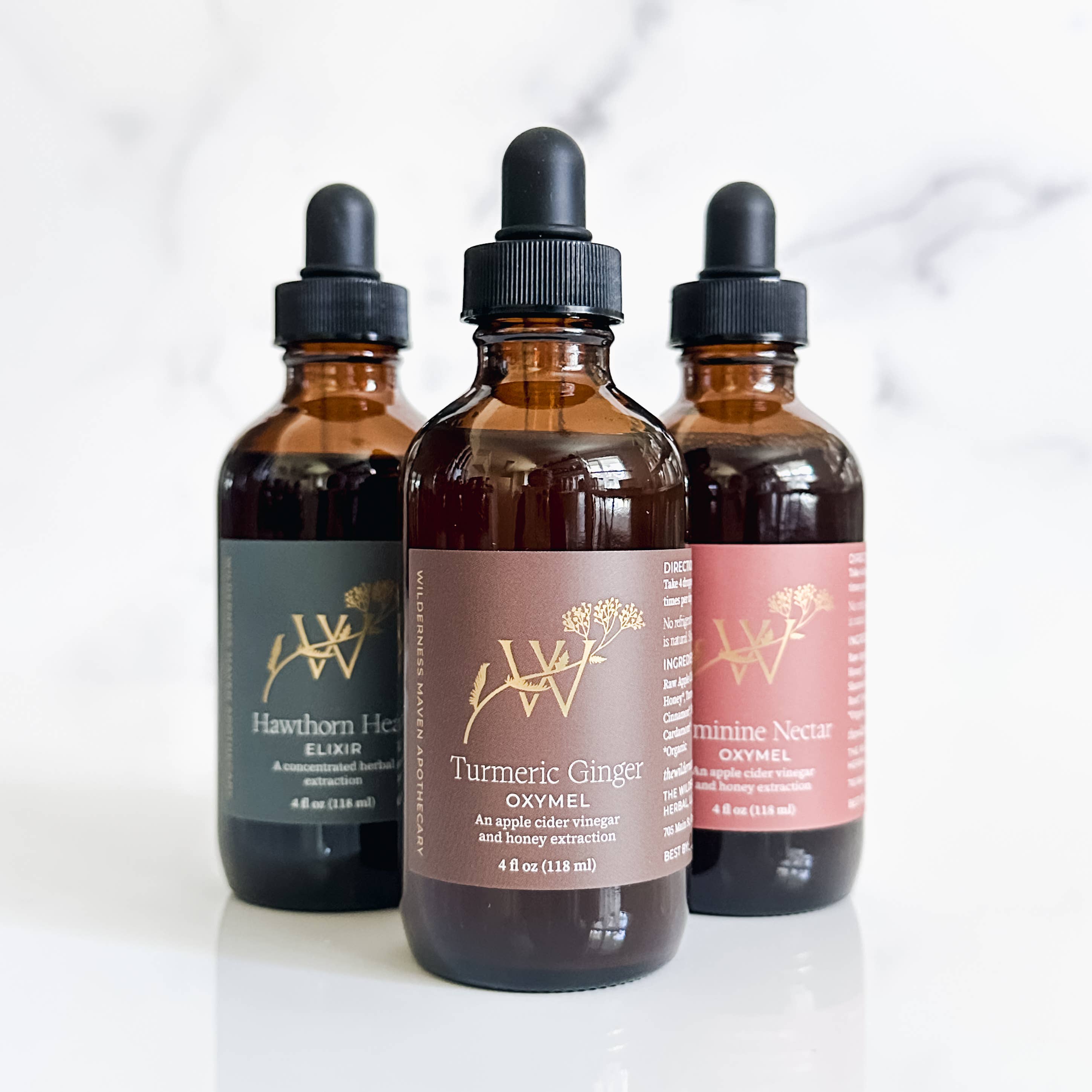 Wilderness Maven Apothecary – wholesale Oralt tillskott/Vitamin – Gurkmeja Ingefära Oxymel