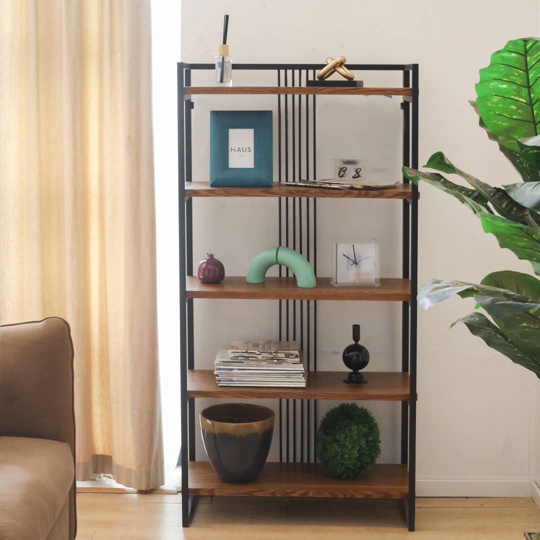 Cheungs Home Decor - Wholesale Free Standing Shelf - Lauxel Metal Framed Wood Shelf5