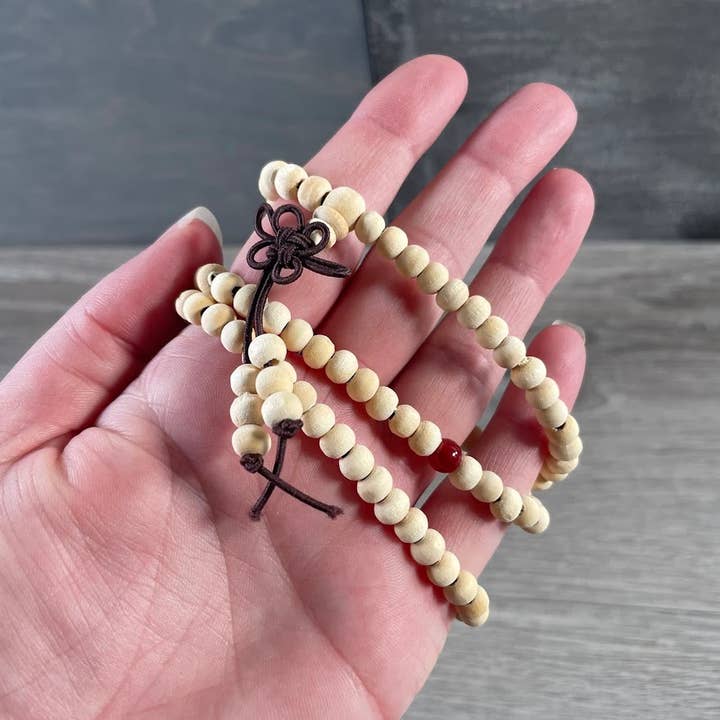 Keystone Crystals - Vente Collier de perles - Collier Mala en Bois avec Perles de Pouvoir – Bijoux de Yoga Abordables3