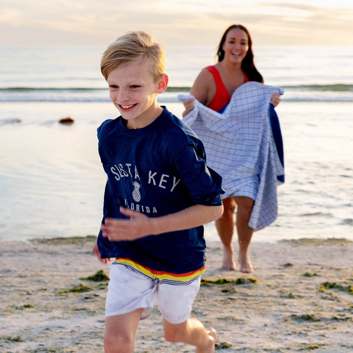 Surf and Racquet - Vendita all'ingrosso Telo mare - Asciugamano ad asciugatura rapida Preppy Checked3