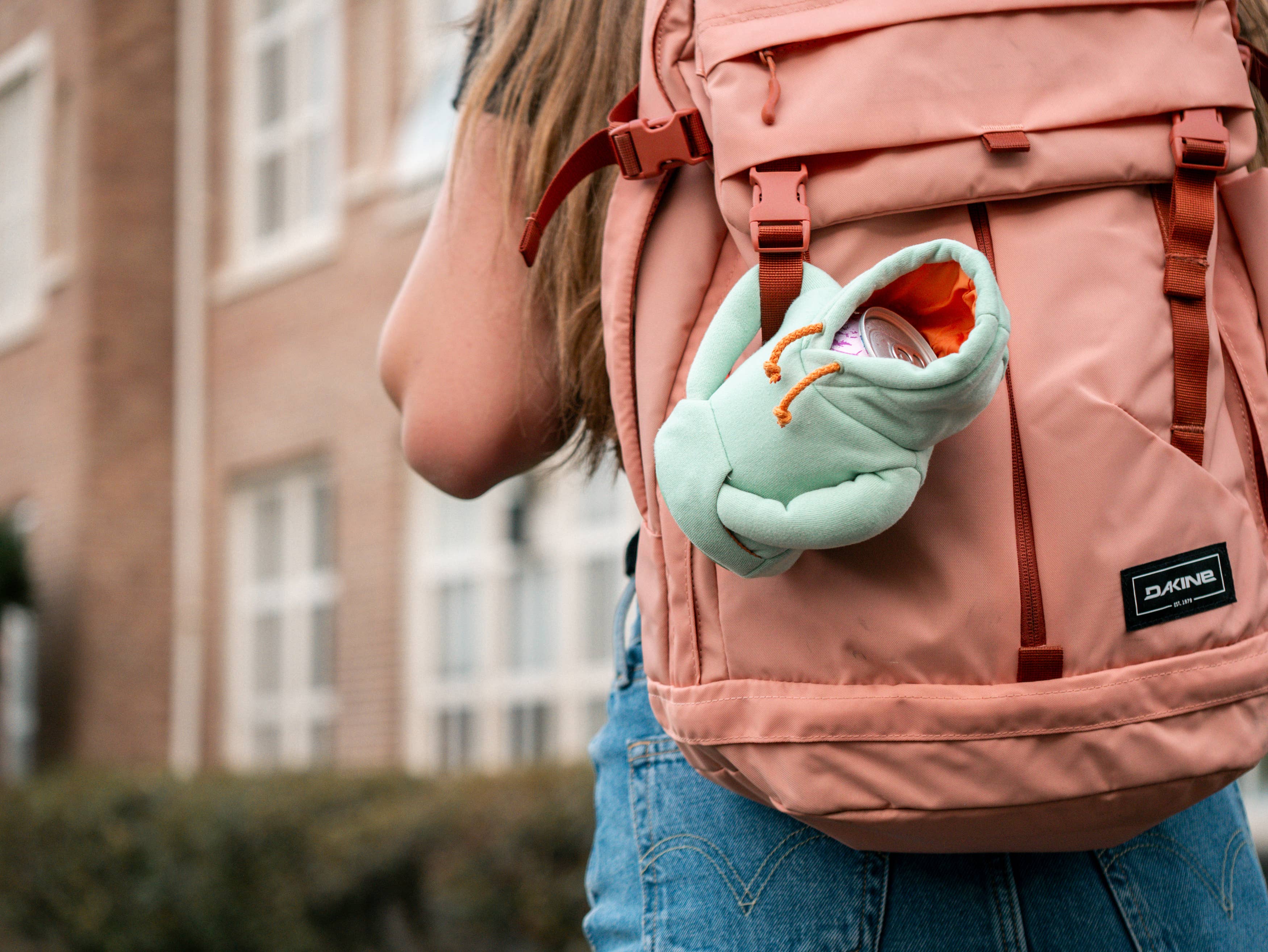 Puffin Drinkwear - Wholesale Sweatshirt - Unisex - Insulated Beverage Cooler - The Hoodie - Seafoam & Apricot9