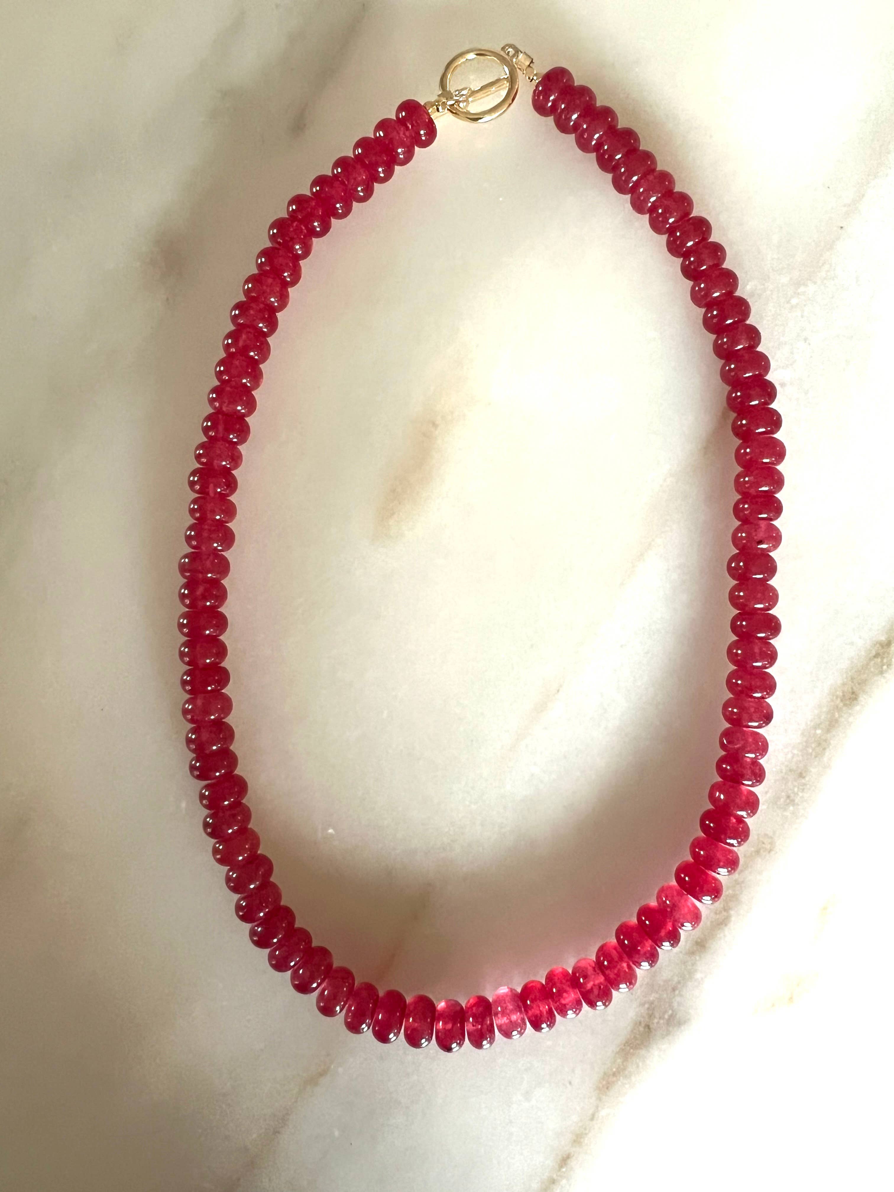 Sonya Renee Jewelry - Wholesale Beaded/Pearl Necklace - Lilly Gemstone Bead Necklace multi-color 8mm opals jade 66