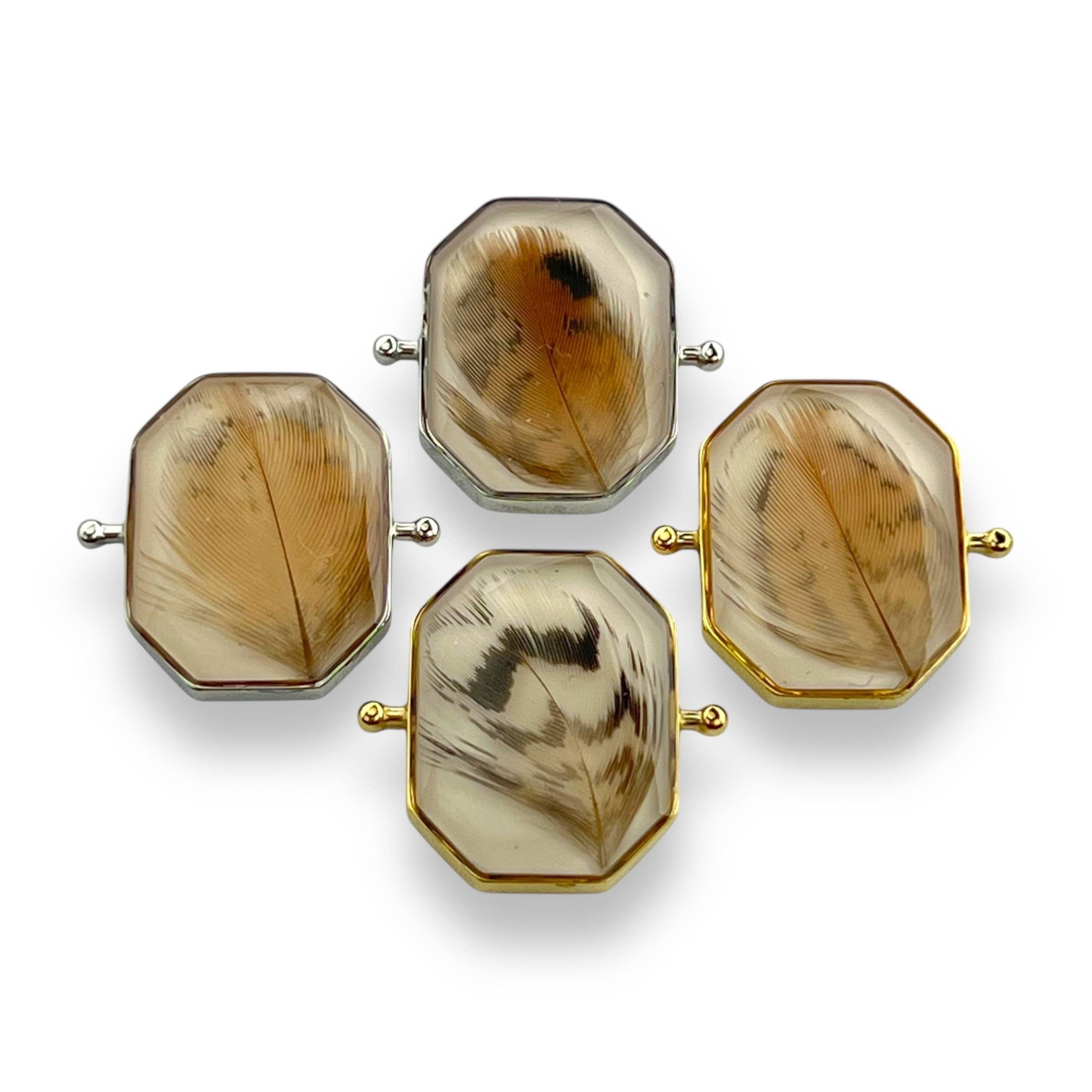 CONQUERing - Wholesale Individual Charm/Pendant - Pheasant Feather Vessel - Resin Charm10