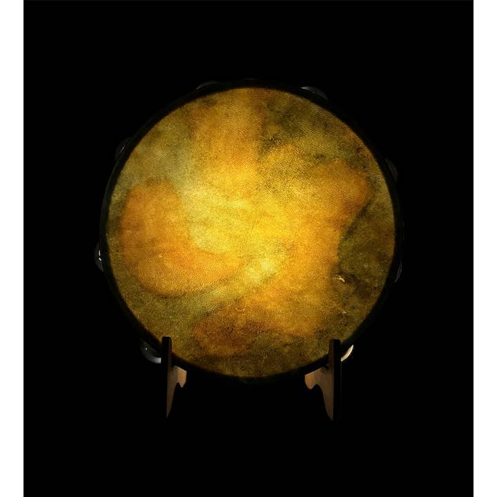 inRhythm - Vendita all'ingrosso Scultura - Tamburello verde da 10" con espositore illuminato opzionale