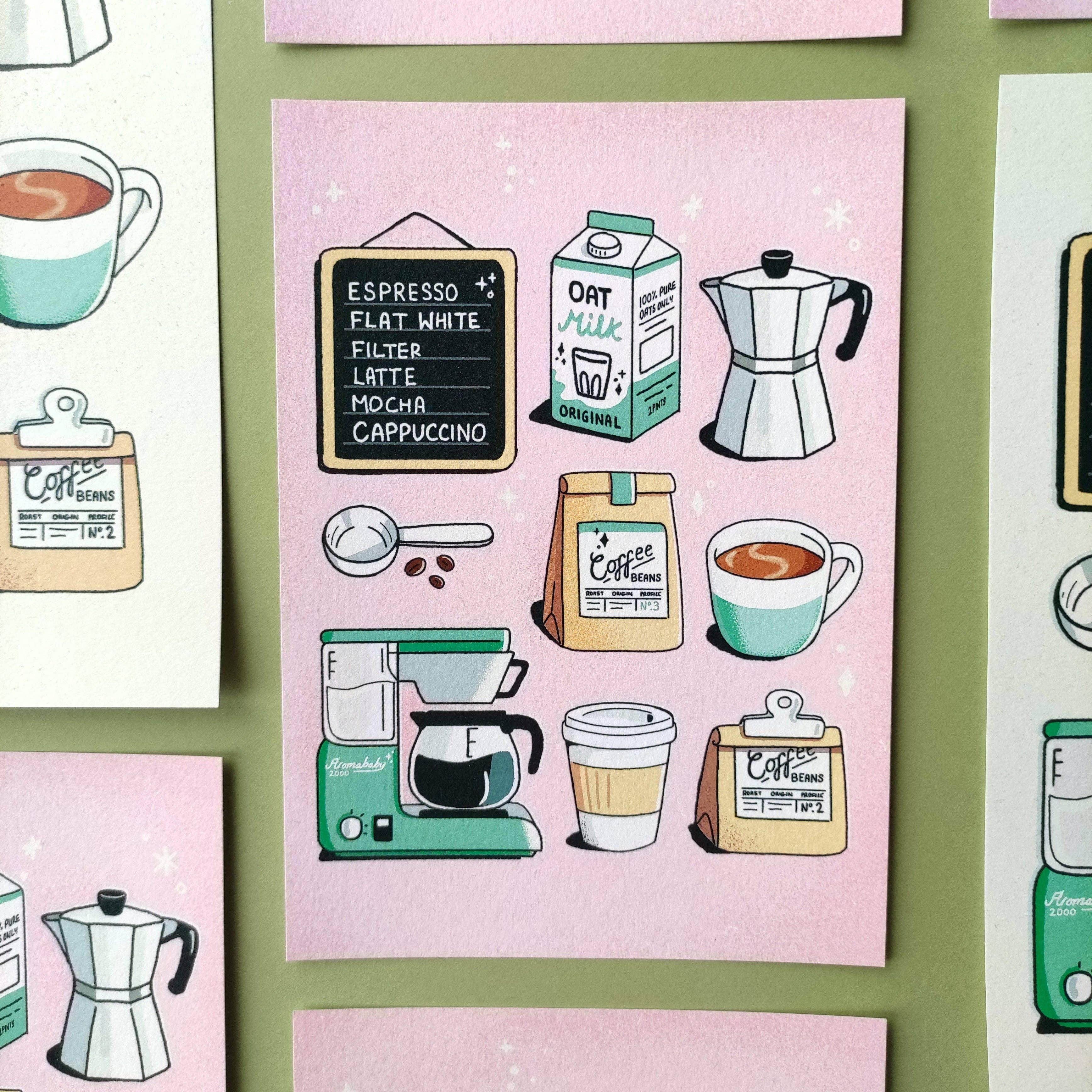 Eve Anderson Draws – wholesale Art print – Coffee Print - A51