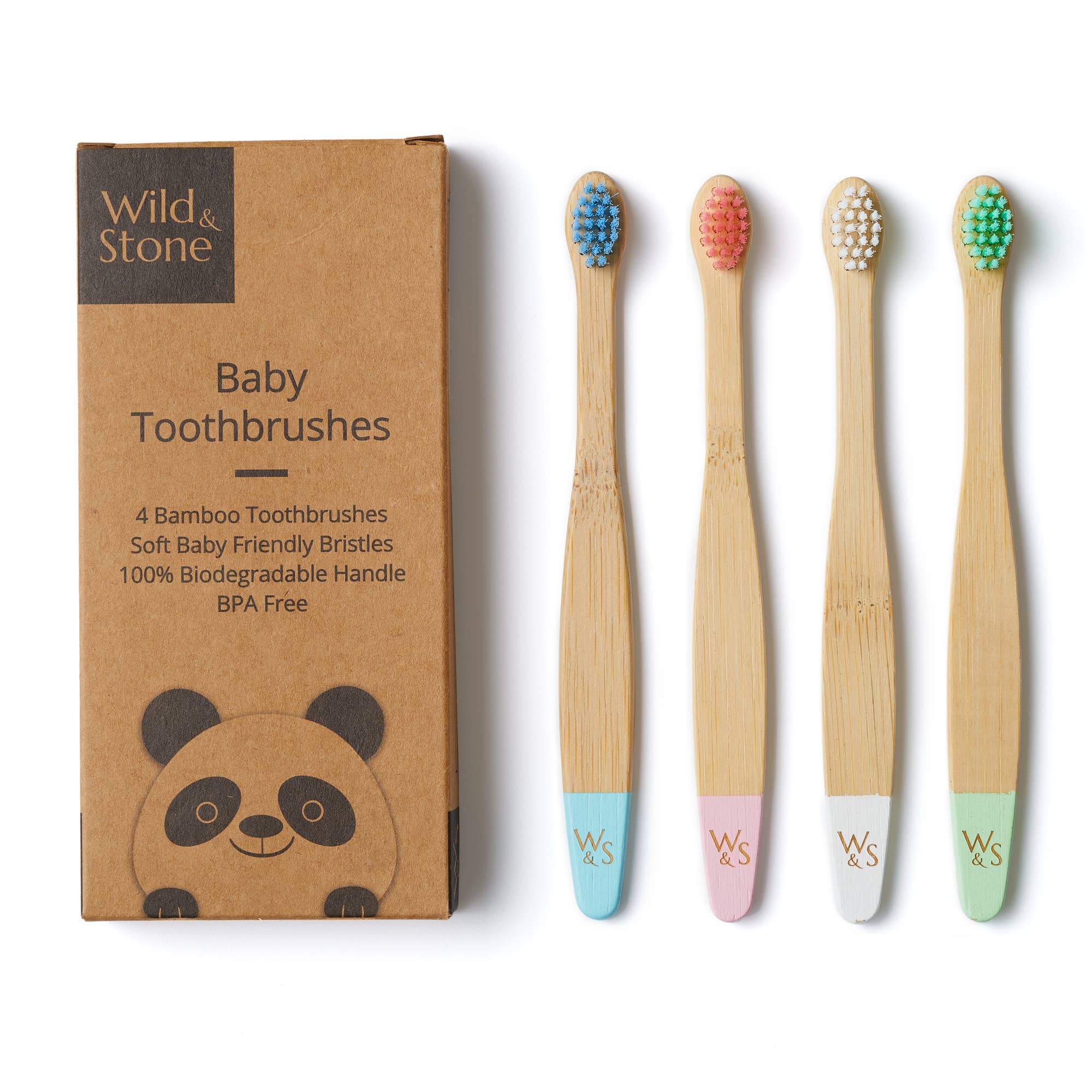 Wild and Stone - Wholesale Toothbrush - Kids & Baby - Baby Bamboo Toothbrush (FSC 100%) - 4 Pack - Soft Bristles7