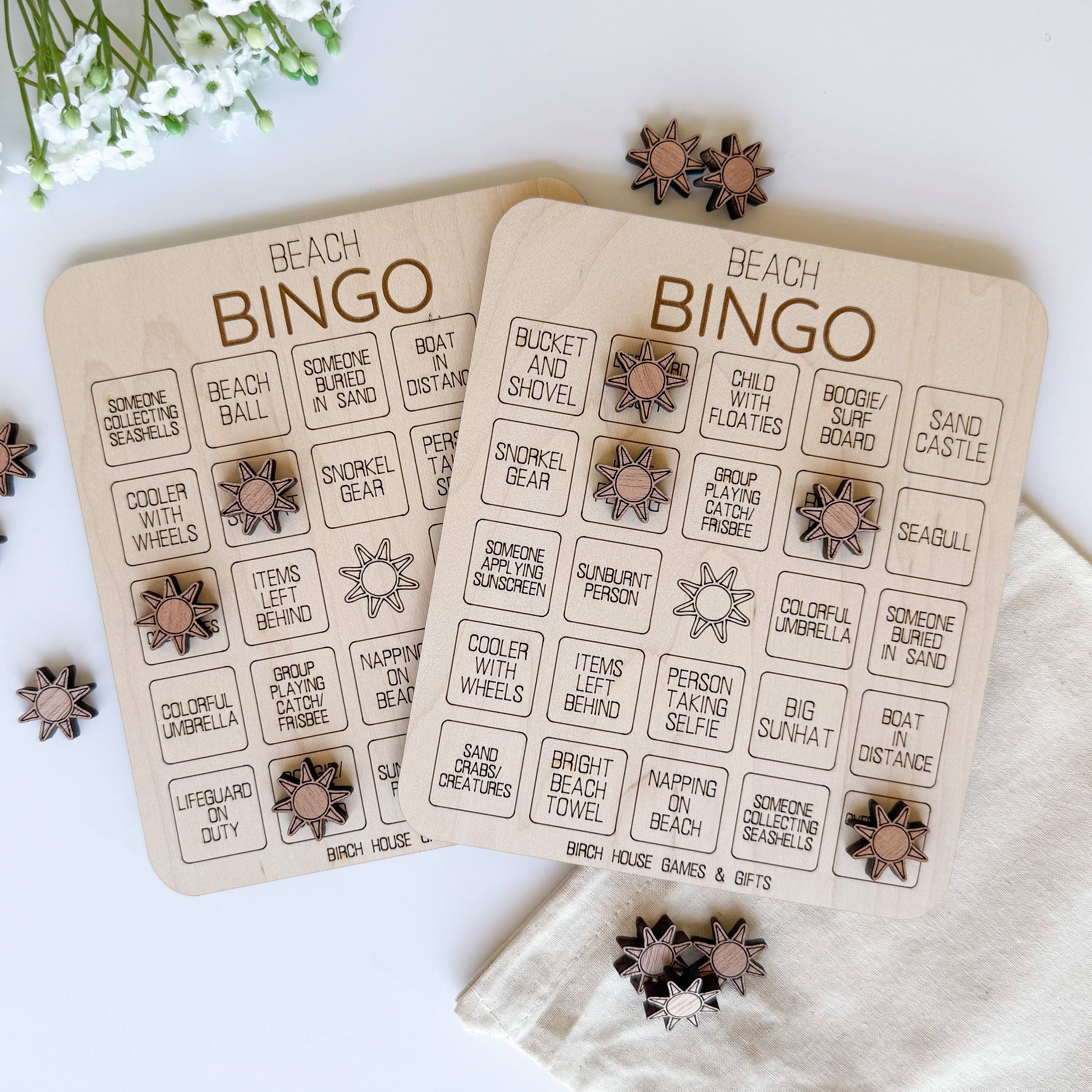 Birch House Games & Gifts - Wholesale Board Game - Beach Bingo Game - Summer Game, Beach Activity, Outdoor Game0