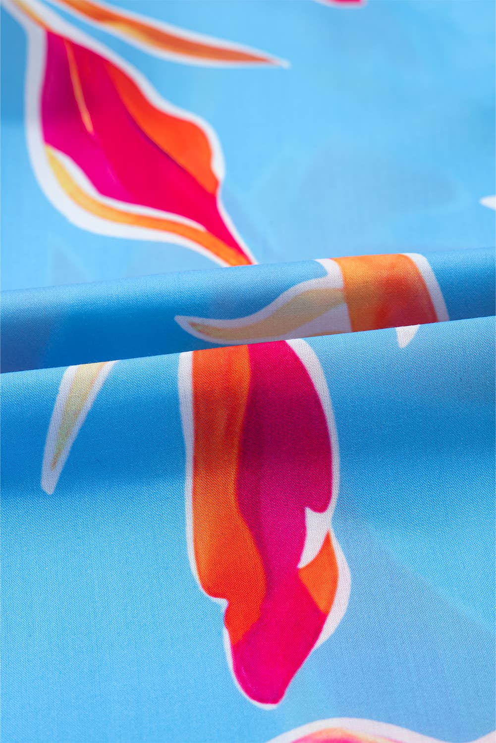 As shown Floral Print V Neck Pompom Trim Flutter Sleeve Blouse | S-XL for wholesale on Faire4