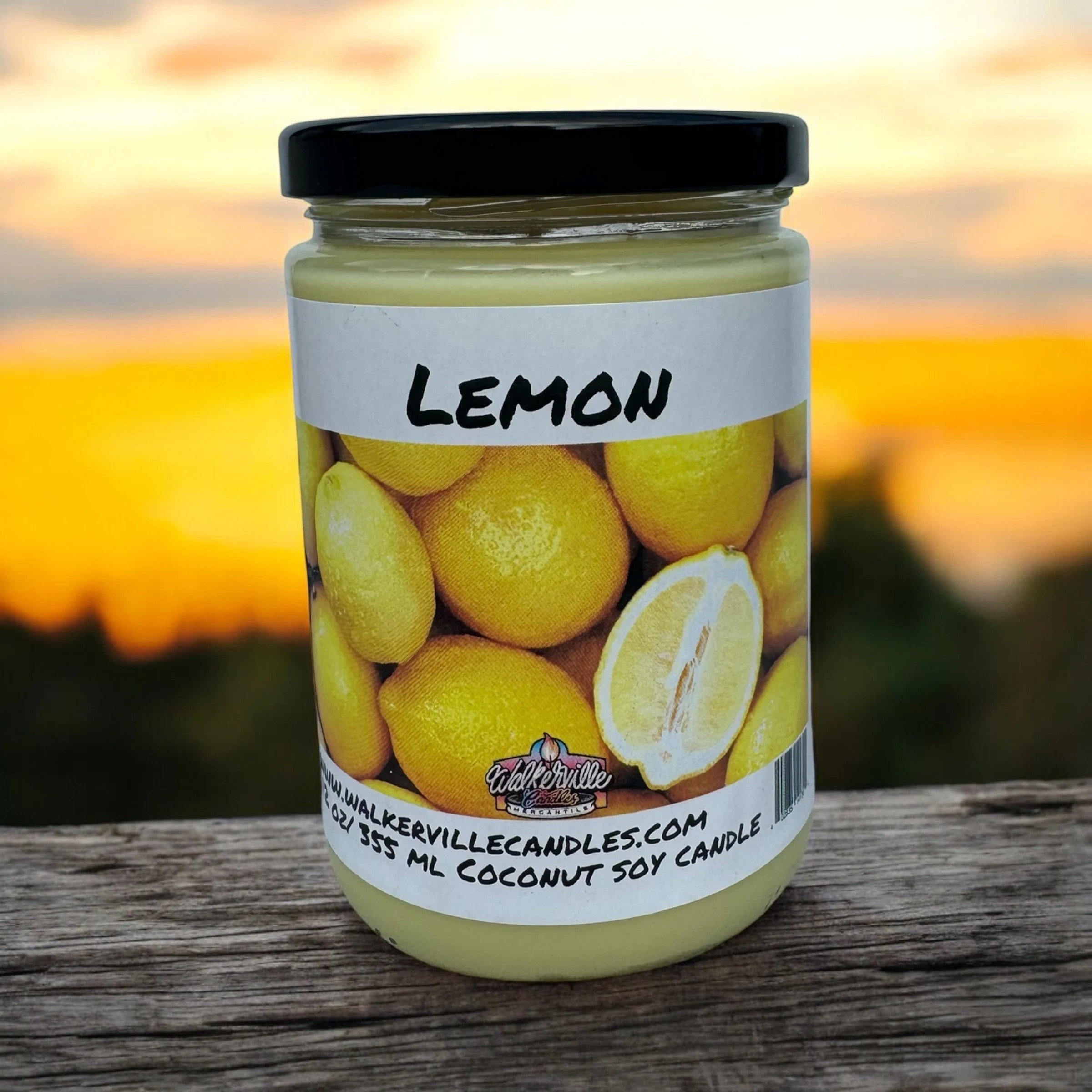 Walkerville Candles - Wholesale Jar/Filled Candle - Lemon Eco-friendly 12 oz Coconut Soy Candle6