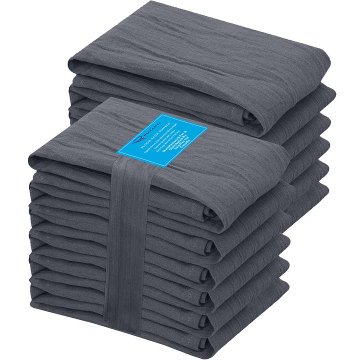 Ruvanti - Wholesale Tea Towel - 12-Pack Flour Sack Dish Towels, 100% Cotton, 28x28 Inches10