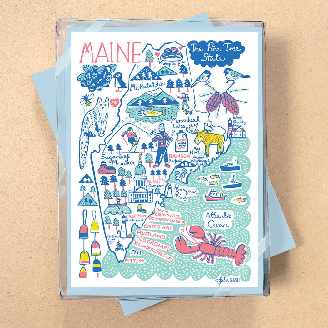 Allport Editions - Vendita all'ingrosso Set di cartoleria/cancelleria - Serie di Carte in Scatola Statescapes - scopri tutti i 29 Stati!10