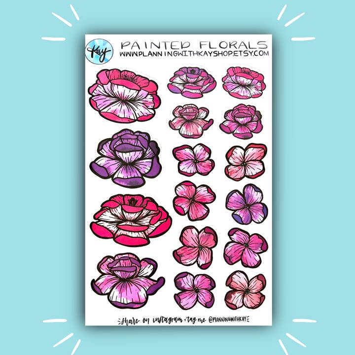 Painted Florals for wholesale by Planning With Kay