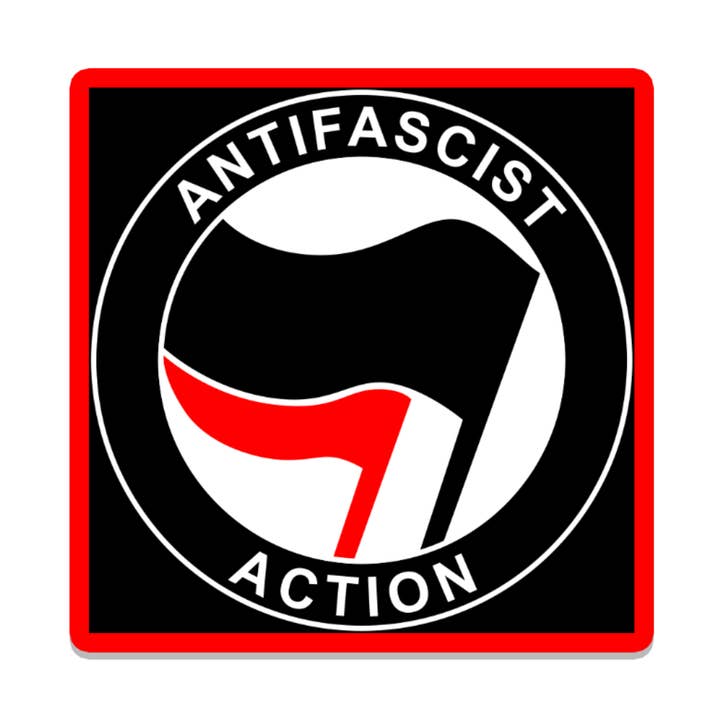 SlapPolitics Stickers - Wholesale Sticker - ANTIFA Logo | Politics | Waterproof Bumper Sticker0
