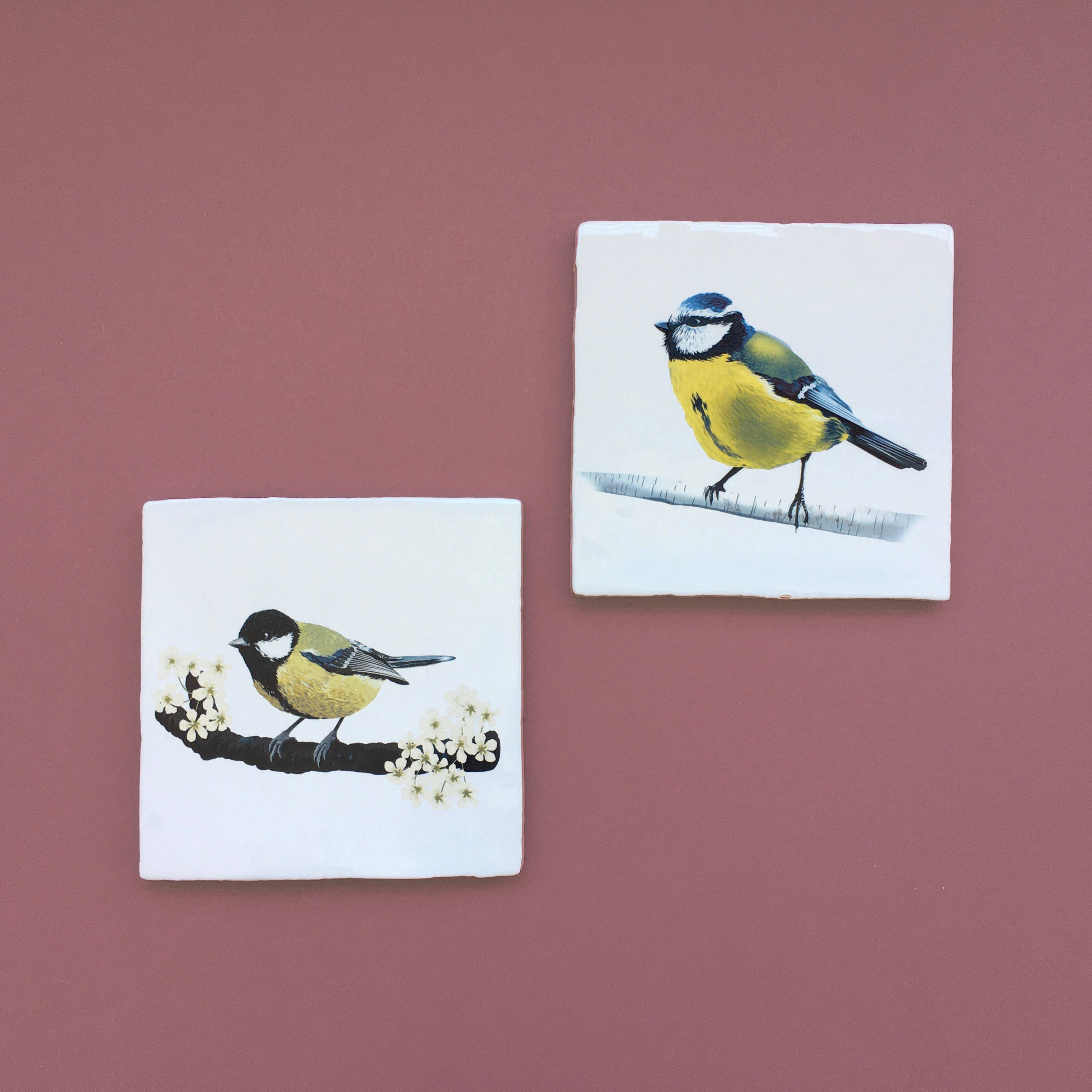 MYRTE – wholesale Väggkakel – Blå titmouse — Vintage Style Kakel1