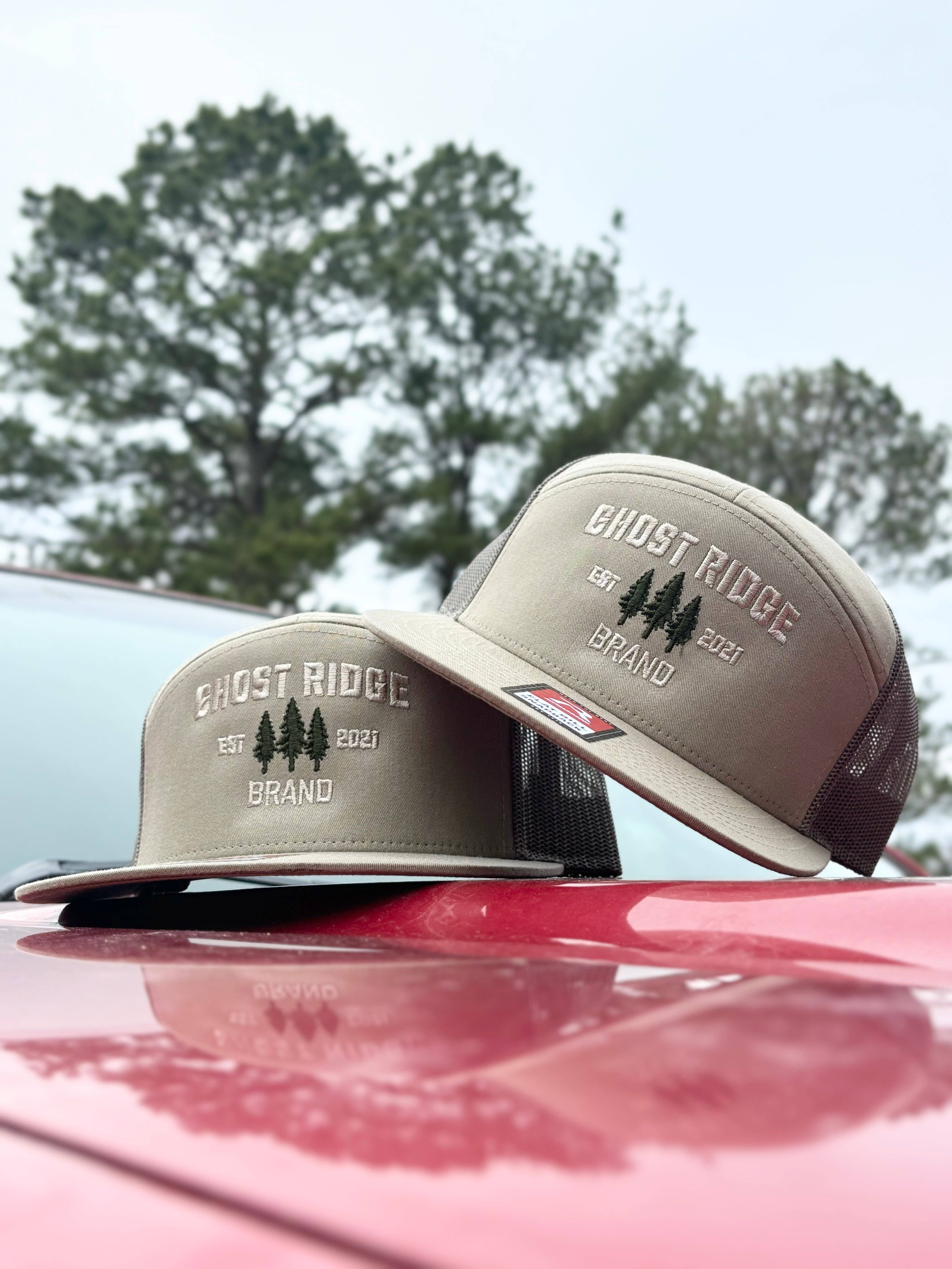 Ghost Ridge Brand - Wholesale Trucker Hat - Unisex - Loden Richardson 168 7 Panel Small Trees