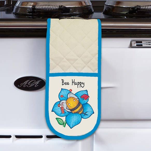 Bee Happy Oven Gloves for wholesale by Draw UK