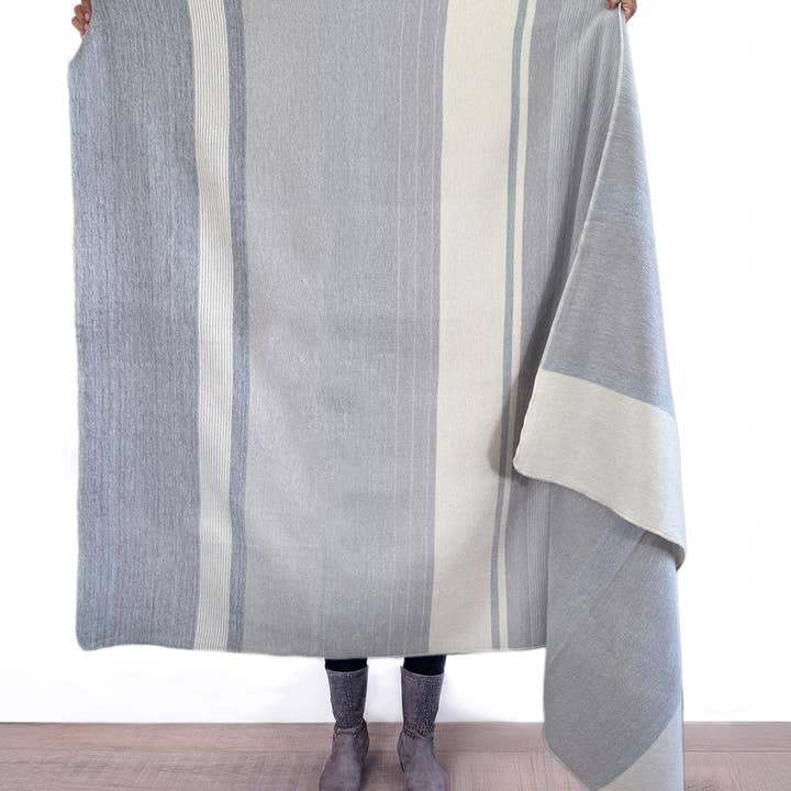 Shupaca Alpaca - Wholesale Throw Blanket - Alpaca Throw - Silver Birch2