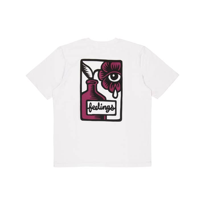 AndFeelings - Wholesale Screen Printed T-Shirt - Unisex - Flower Tee Shirt White