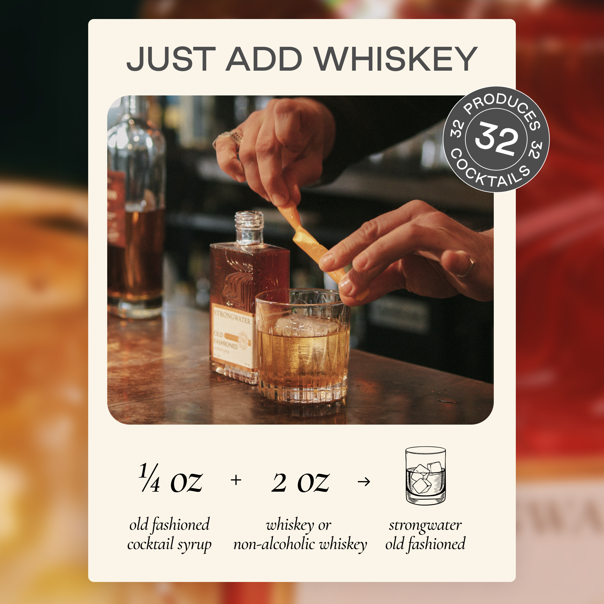 Strongwater – Großhandel Cocktailmischung/-sirup – Geräucherter altmodischer Cocktailsirup3