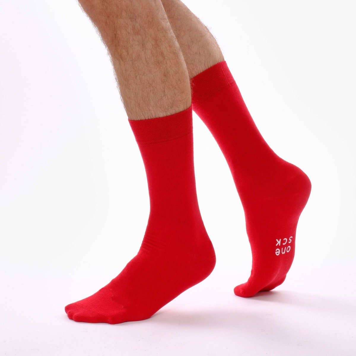 ONESCK - Wholesale Socks - Unisex - Red Organic Cotton Crew Socks1