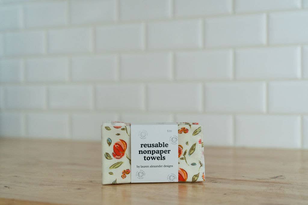 Lauren Alexander Designs - Wholesale Paper Towels - Reusable Paper Towels - Park of Roses4