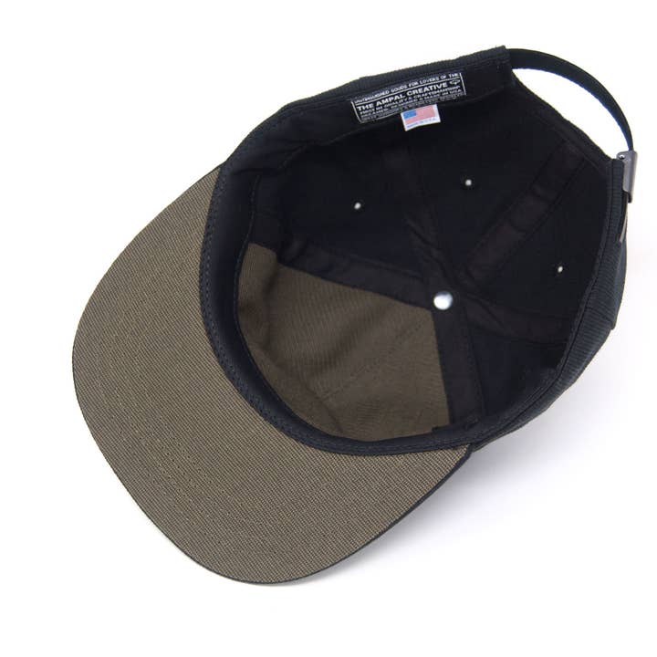 The Ampal Creative - Wholesale Flat Brim Cap - Unisex - Dead Flowers - Black