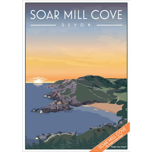 Soar Mill Cove | Poster im Vintage-/Art-Deco-Stil für den Großhandel von Jennifer Cooper Designs