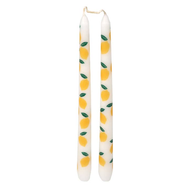 Talking Tables UK - Wholesale Tapered candle/candlestick - Lemon Taper Dinner Candles - 2 Pack4