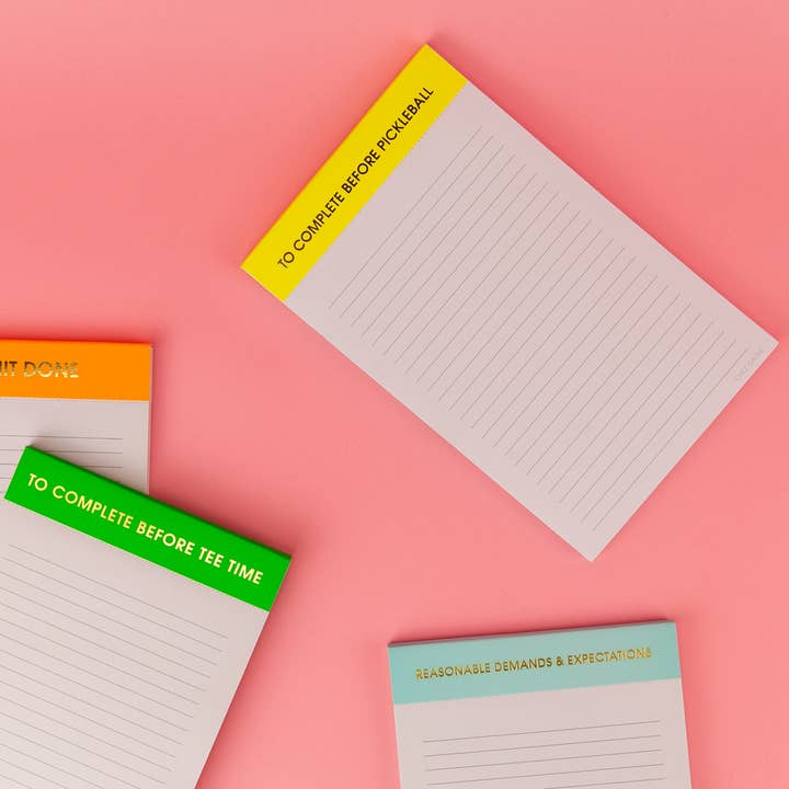 Chez Gagné - Wholesale Notepad - Get Shit Done Notepad - Lined Notepad - Perforated Sheets - Orange