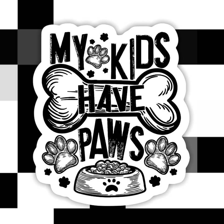 Pegatina Mis hijos tienen patas para venta al por mayor de Ace the Pitmatian Co