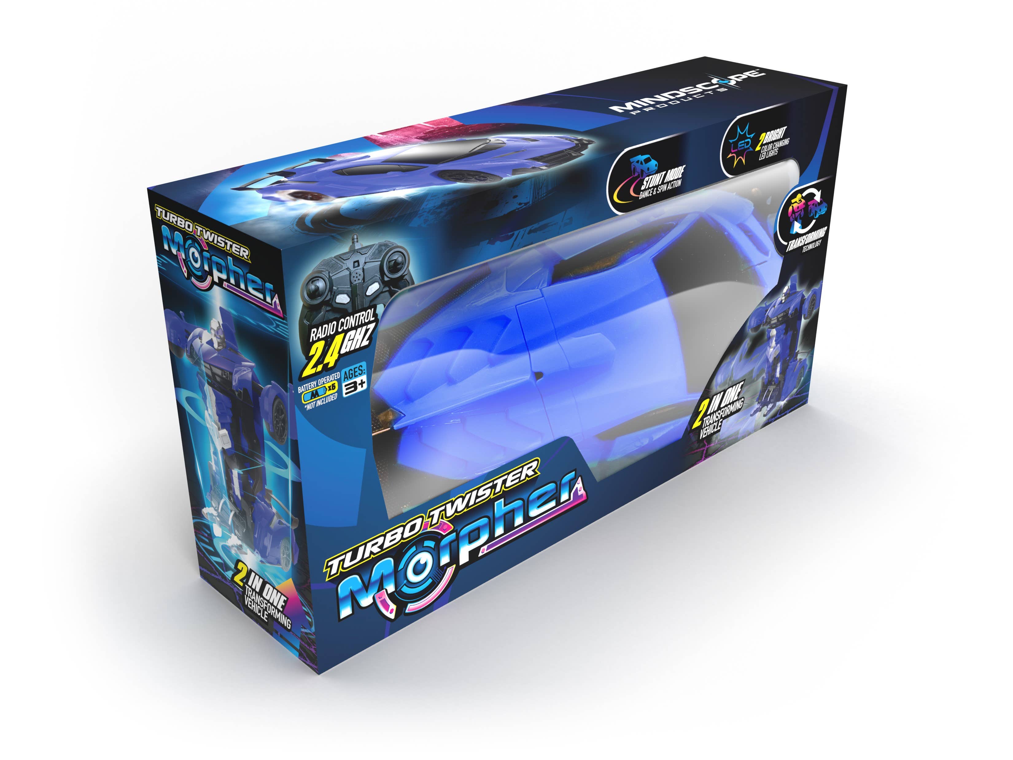 Mindscope Products - Wholesale Toy Car/Truck - Kids - Mindscope Turbo Twister Morpher Blue Remote Control Car Toy1