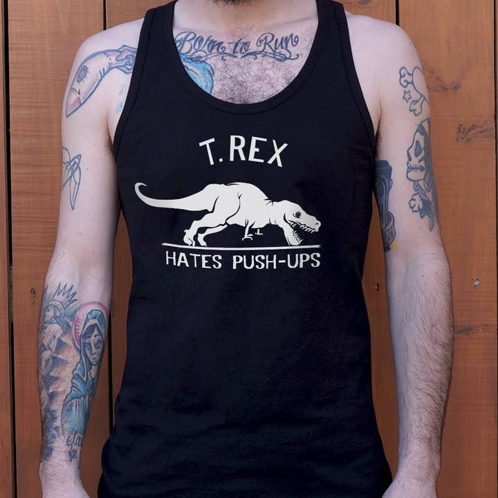 Débardeur T. Rex Hates Push-Ups pour homme pour la vente par 6DS