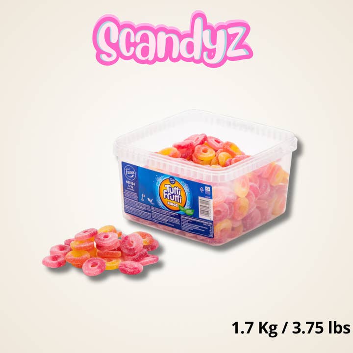 Tutti Frutti Rings 1.7 kg for wholesale by scandyz