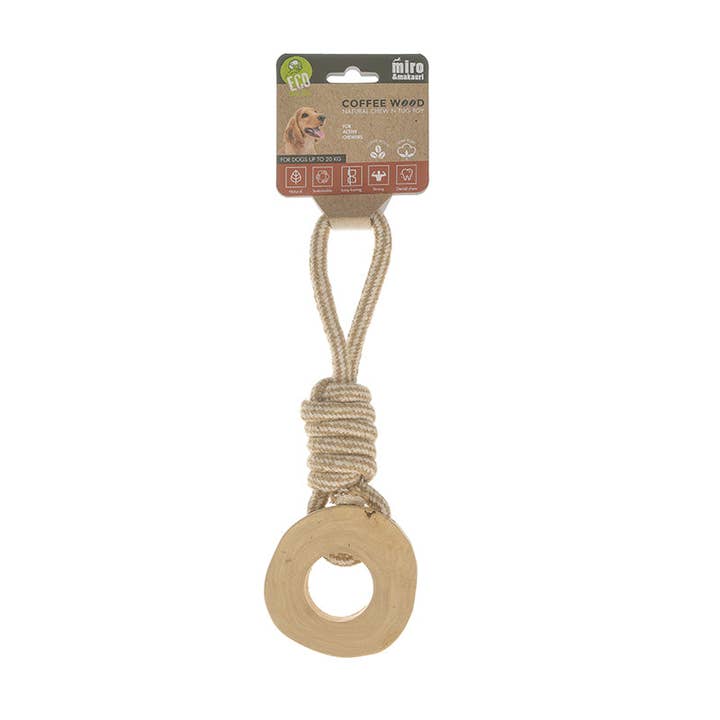 Coffee Wood - Natural Chew N Tug Toy (Order 6 for 10% off) for wholesale by Miro & Makauri