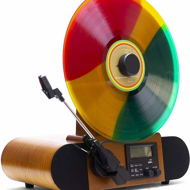 Master Tailgaters, LLC - Venta al por mayor Altavoces - Reproductor de discos de vinilo vertical Fuse Vert con Bluetooth