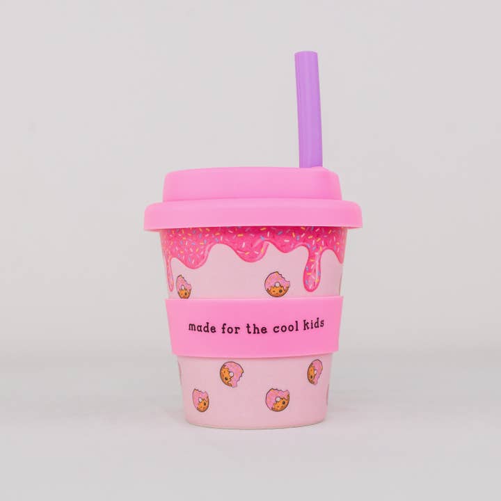 KoKocino - Wholesale Drinking Glass/Cup - Kids & Baby - Doughnut Sprinkles Babyccino cup + Straw & Pop-it toy 120ml