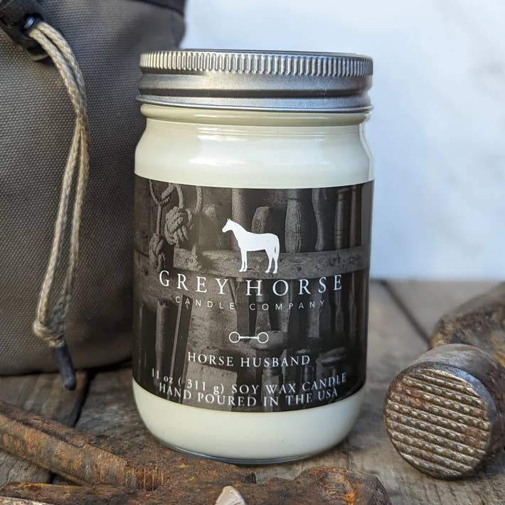 Grey Horse Candle Company - Wholesale Jar/Filled Candle - Horse Husband Soy Candle0