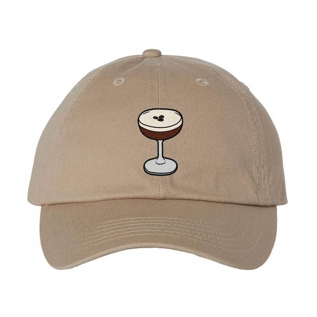 Calm Down Caren - Wholesale Baseball Cap - Unisex - Espresso Martini Embroidered Light Brown Dad Hat0