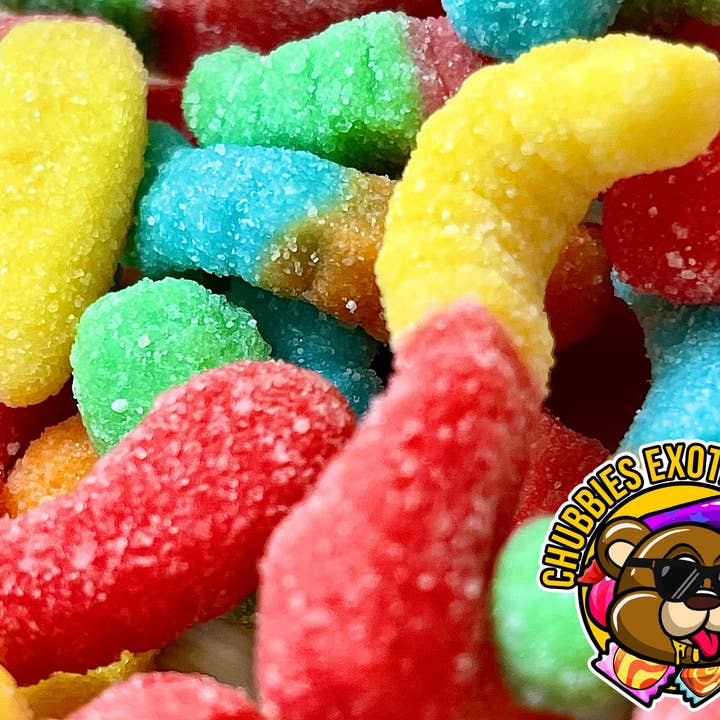 CHUBBIES EXOTIC SNACKS - Wholesale Gummy - Dulce Enchilados Sour Gummy Worms - Spicy Gummy Worms