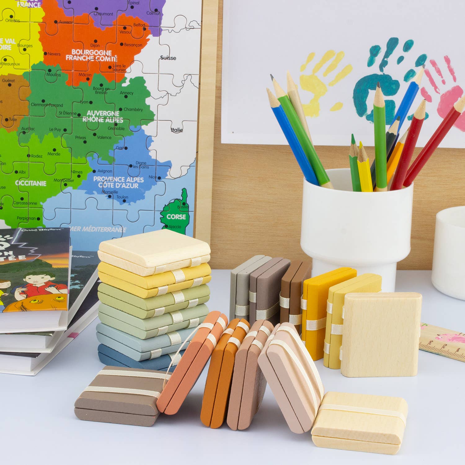 Ulysse Couleurs d'Enfance - Wholesale Wood Toy - Kids - JACOB'S LADDER (set of 9)1