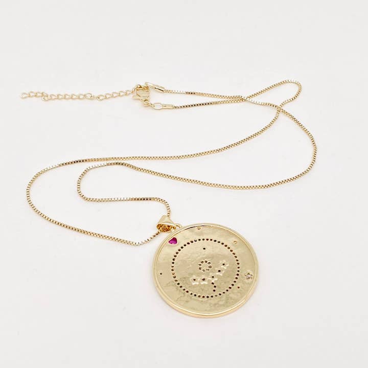 Mio Queena - Wholesale Pendant/Charm Necklace - Cubic Zirconia Enamel Devil's Eye Compass Pendant Necklace