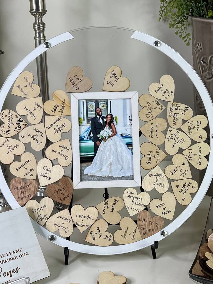 Bryllup gæstebog 2-sidet akryl fotoramme for engroshandel hos Meaningful Frames