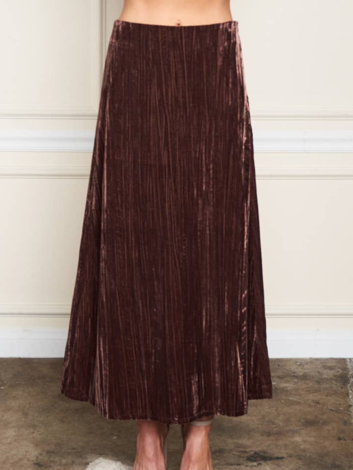 4733-MAP Maxi nederdel med knust fløjl Bias for engroshandel hos Paparazzi