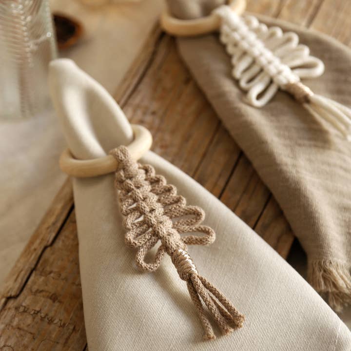 The Frenchie Knot - Wholesale Napkin Ring - Macrame christmas napkin ring4