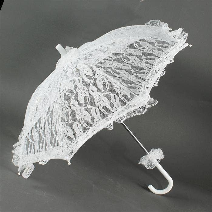 WHITE LACE UMBRELLA SMALL 102 (2PC) for wholesale on Faire