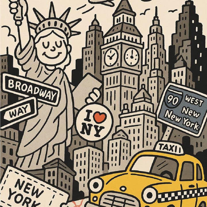 BigZoo Store - Wholesale Postcard - New York City 4" X 6" Postcard - I love NY2